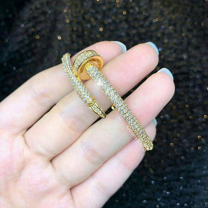 Haf Gelang Gold 12 Persis Asli Antikarat Antialergi Titanium Berlian