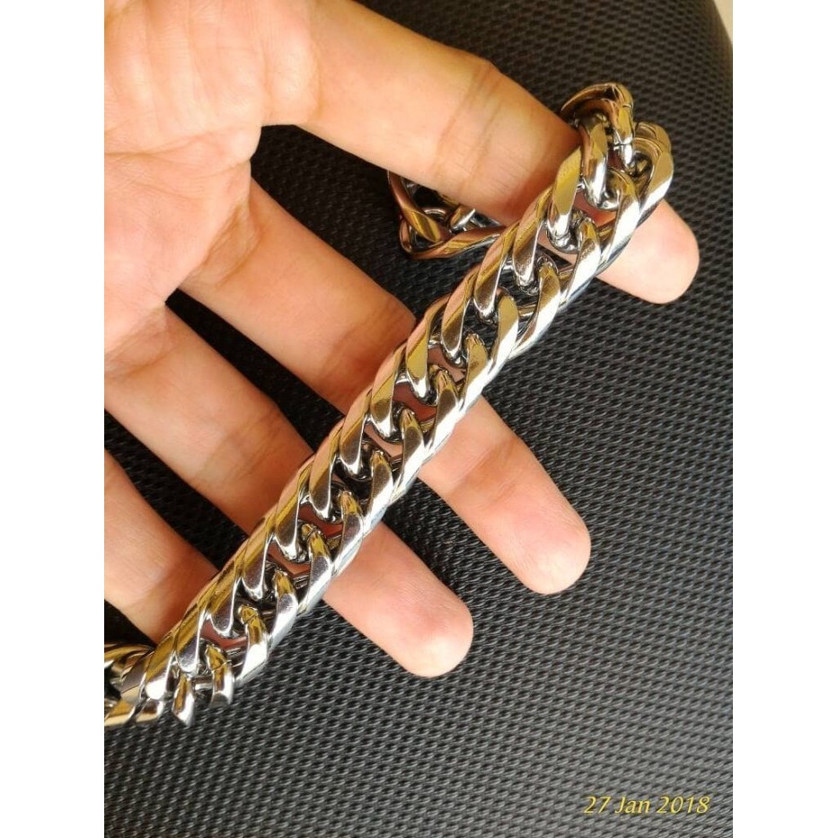Haf Gelang Pria Rante Titanium Sisik Naga
