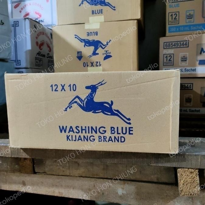 Blau cuci /Blau tju tji cap kijang Asli (dus) isi 10 pack
