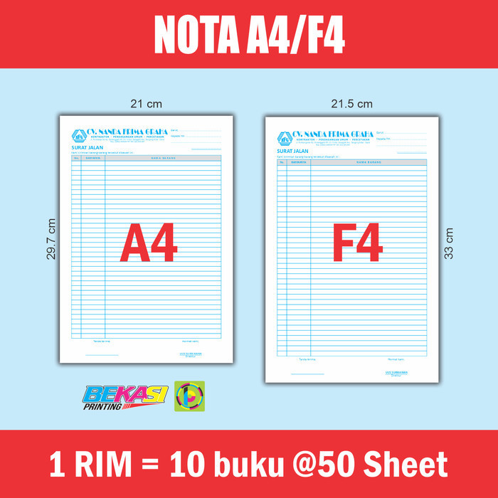 

Cetak Nota n Invoice 4 Rangkap / Ply - nless Tanpa Karn