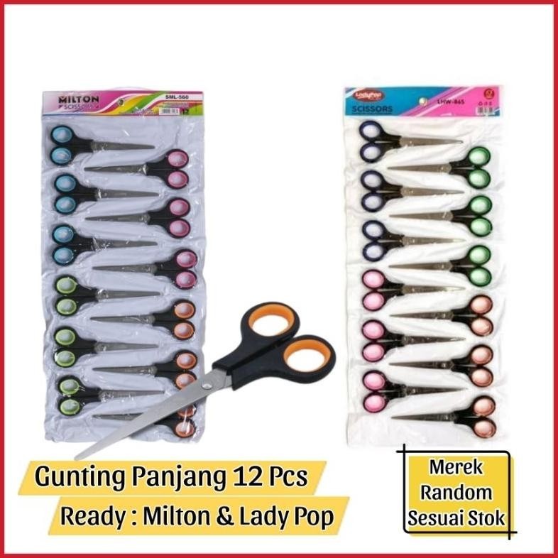 

Diskon 12 Pcs Gunting Murah Panjang Stainless Steel Grosir Cod