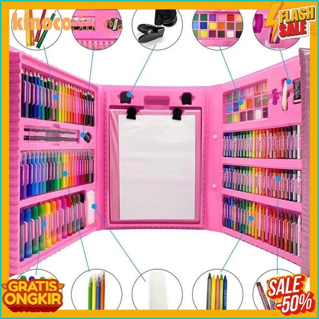 

Super Mega Art Set Alat Gambar Tulis Anak Crayon Pensil Warna 208 Pcs (Lagi Rame)