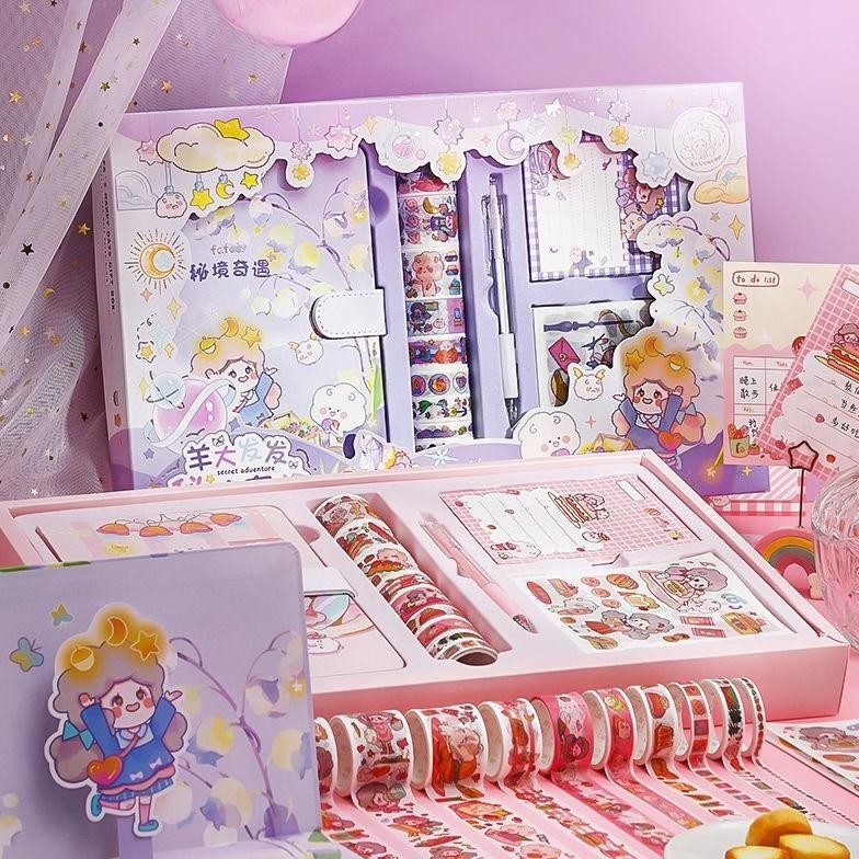 

Flashsale Cute Diary Book Set Korea Style Cute Stickers Set Buku Catatan Harian Sale