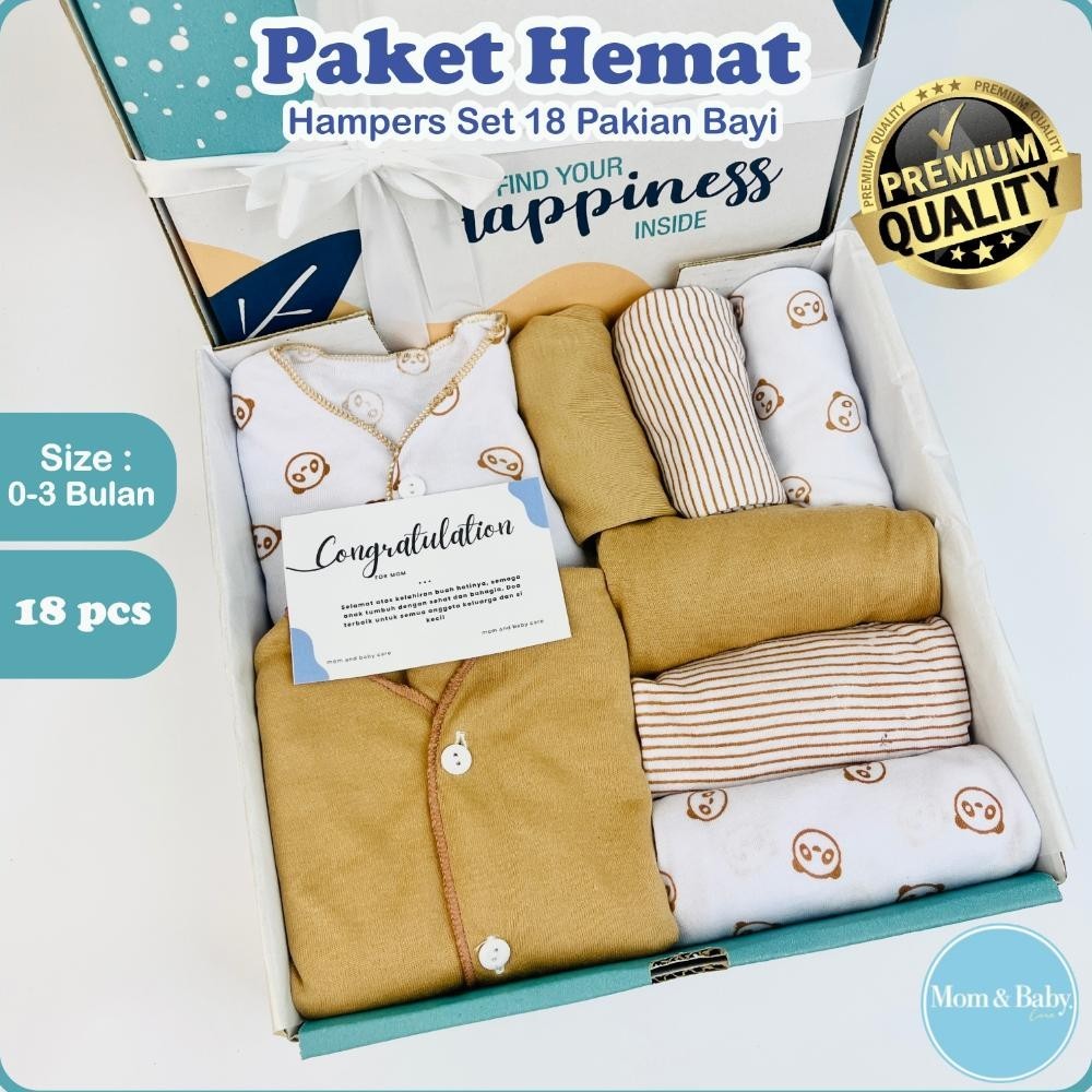 Murah [ Free Paper Bag ] Hampers Bayi Set 18 Pcs Baju Bayi Kado Lahiran Anak Perempuan Laki Laki Par