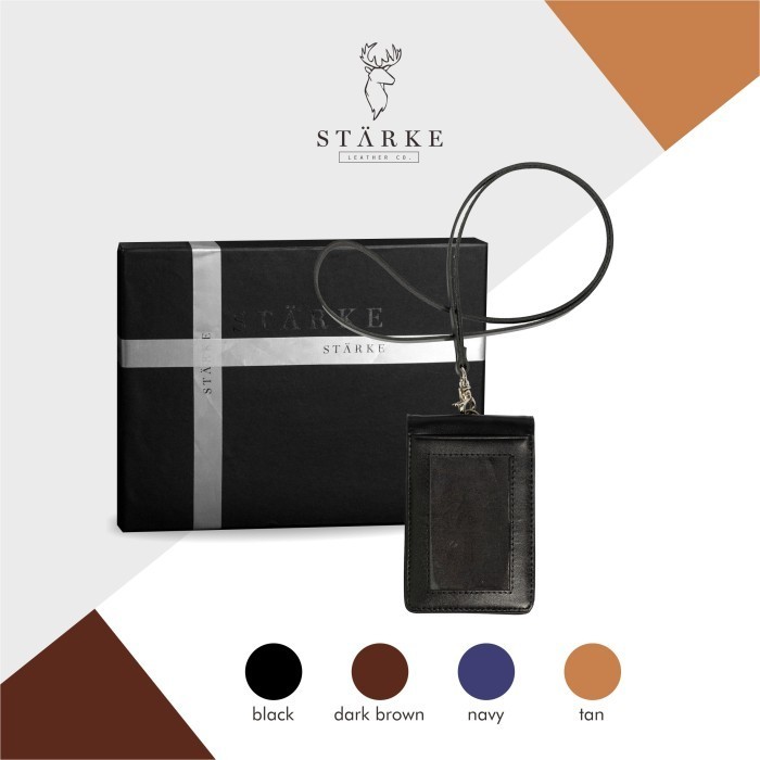 

Ane Lanyard Id Card Kulit Kancing Kulit Asli Kancing Hustle Hog Iii Black