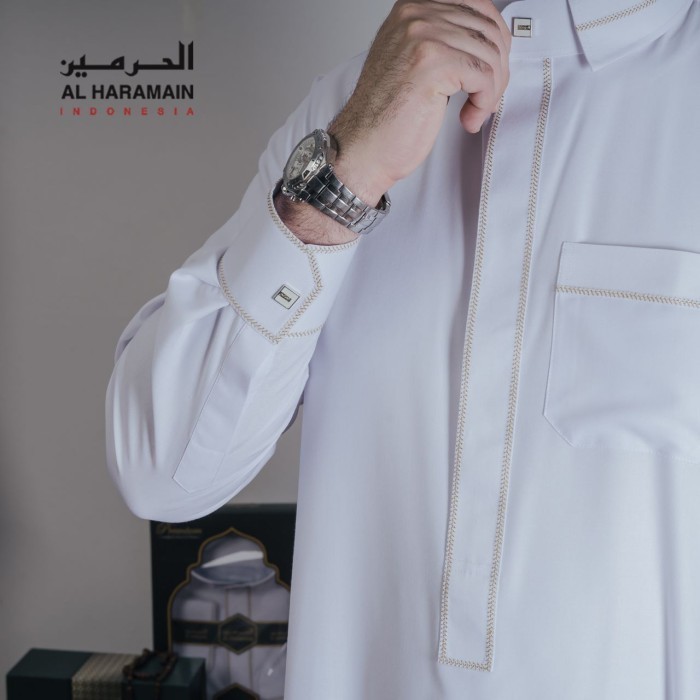 Jubah / Gas Pria Haramain + Jubah Al Haramain Manset 26B