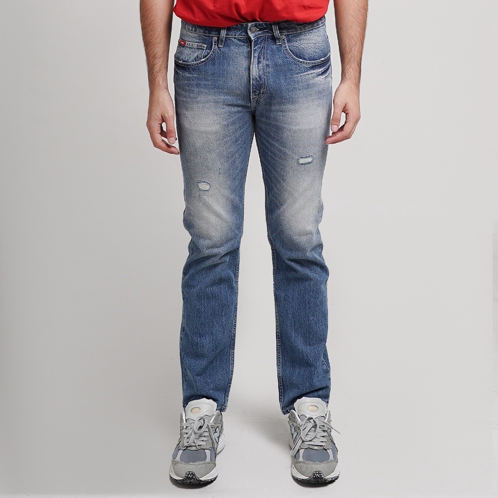 Lee Cooper Straight Fit Jeans Harry Repaired Light Blue