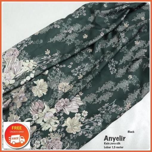 Flash Sale Kain Za Ra Silk | Kain Silk Copy Motif Anyelir Wearing Klamby | Kain Seragaman Keluarga |
