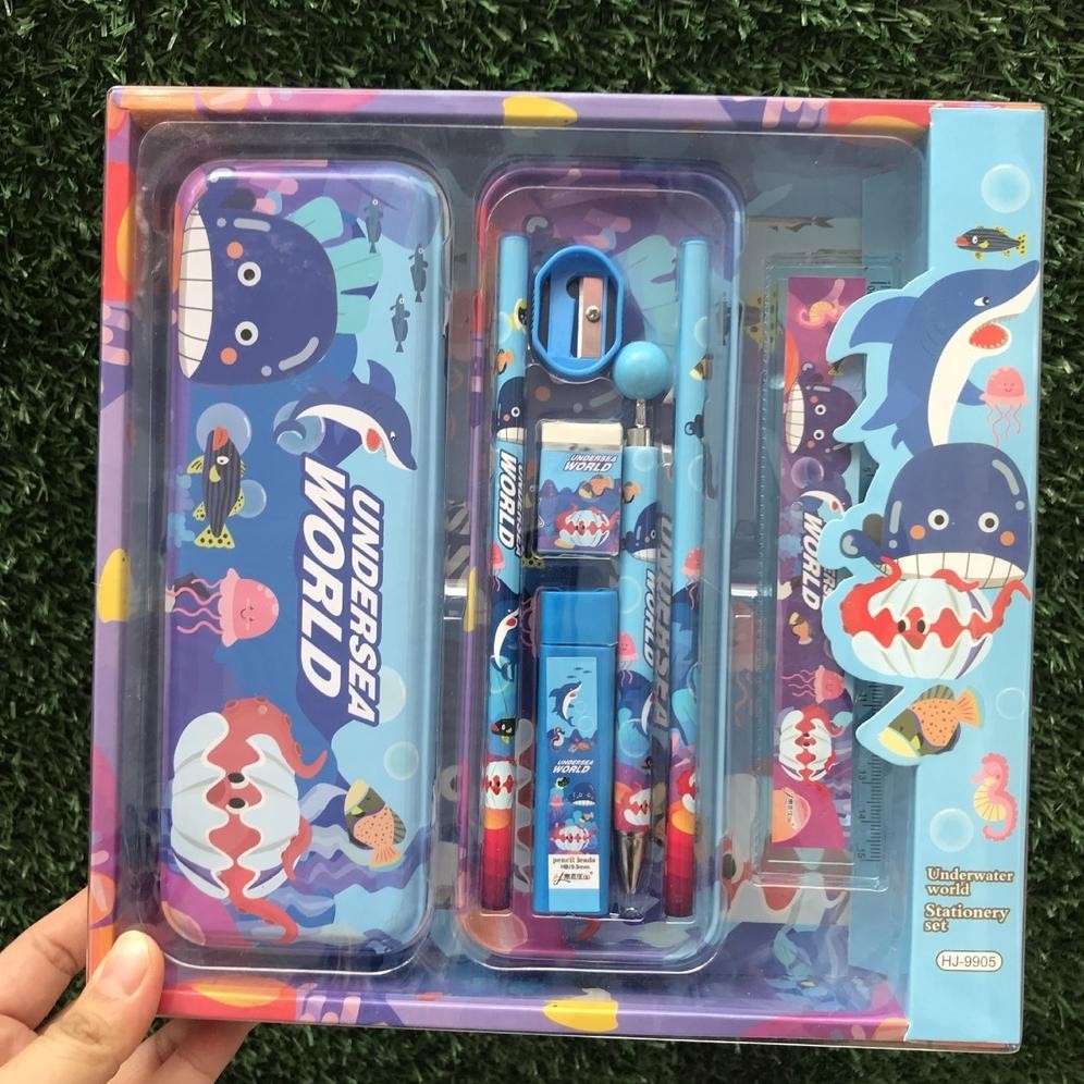 

Alat Tulis Kotak Pensil Anak Full Set 7In1 Cute Stationery Untuk Hadiah Anak / Sekolah / Kotak Pensil / Alat Tulis