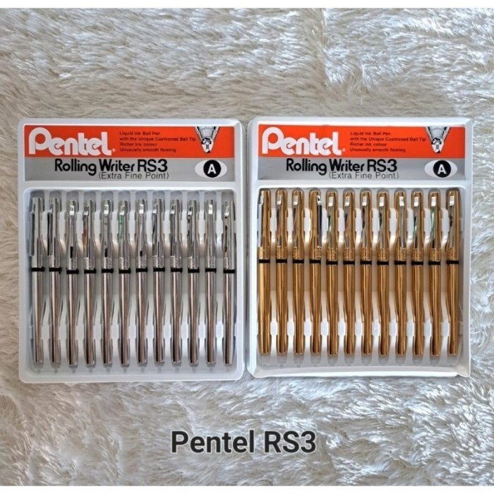 

Arom Pen/Balpoint/Pulpen Pentel Japan Emas/Silver Isi Htm