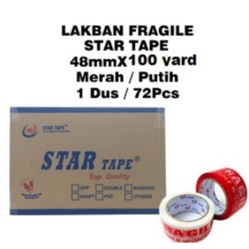 

Lakban fragile putih 48mmx100yard perdus