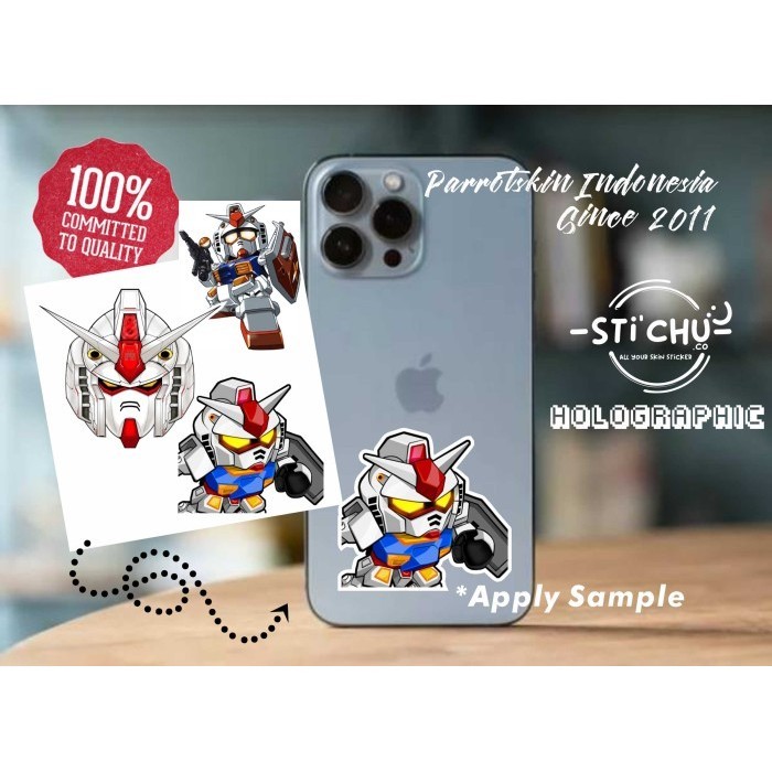 

Stiker Sticker Hologram Gundam Chibi Untuk Hp Laptop Helm Botol Dll