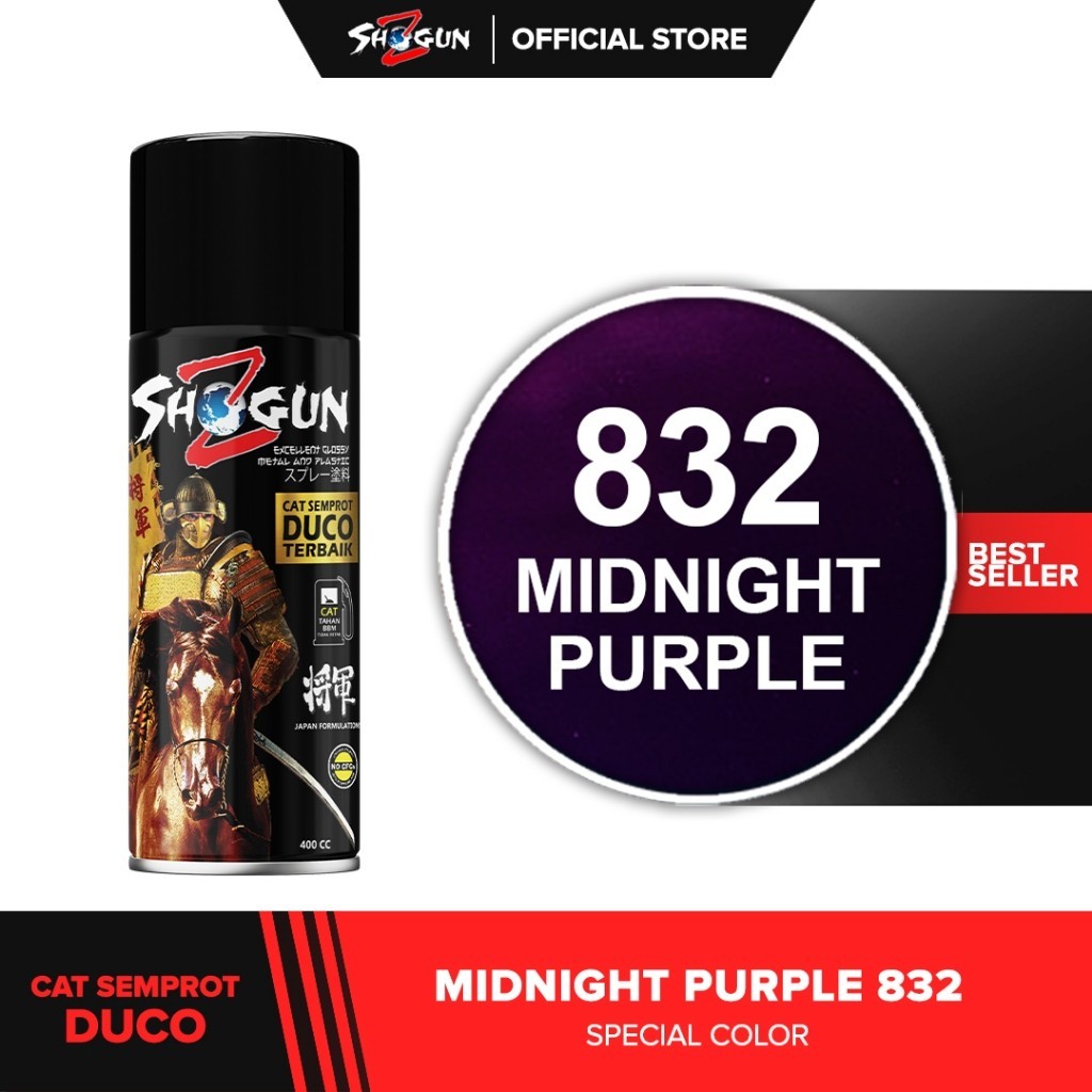 Terbaru Cat Semprot Xiralic Shogun Z Midnight Purple 832 - Cat Motor Dark Series Ungu Xiralic