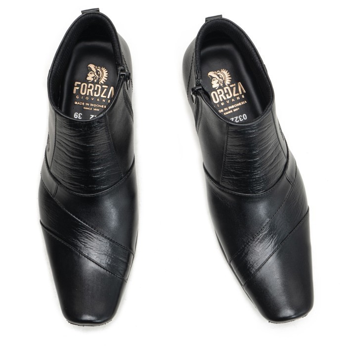 Sepatu Boot Formal Pria Warna Hitam 0322Ht Boots Pantofel Kulit Asli