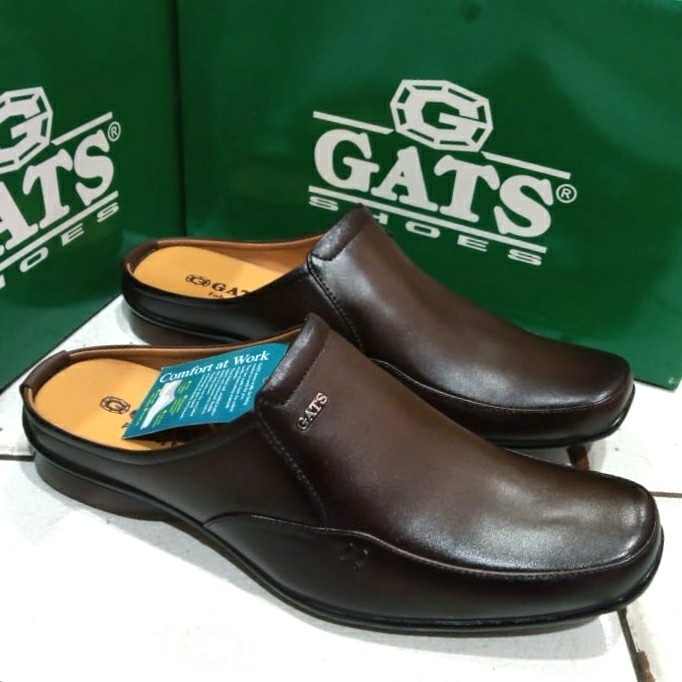 Sepatu Kulit Model Slop Pria Merk Gats Zu'0061 Original 39-43