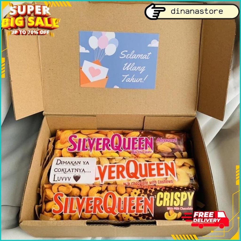 

Kado Hampers Coklat Silverqueen 3 Pcs 62 Gr Untuk Hadiah Valentine Pacar Cewek Cowok Siap Kirim