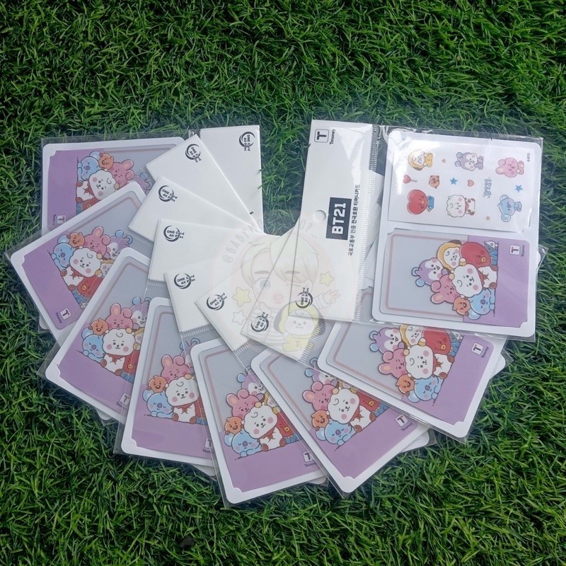 [READY 🇮🇩] BT21 x T-money Transparent Card + Sticker Set