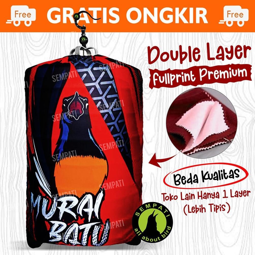 Krodong Sangkar Murai No 1 Bahan Jersey Premium Fullprint Design Motif Burung Murai Kerodong Krodong