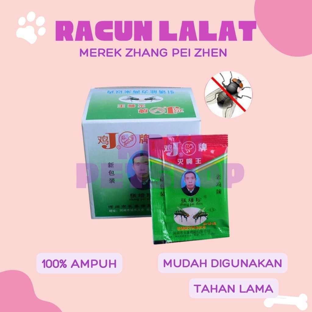 [BISA COD] RACUN LALAT ZHANG PEI ZHEN AMPUH ORIGINAL 100% PEMBASMI LALAT RACUN LALAT 1 BOX LIMBAH ZH