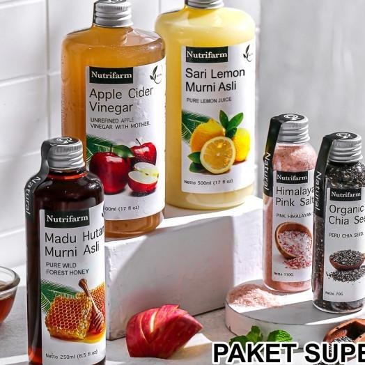 

Paket 5 In 1 Cuka Apel Sari Lemon Madu Hutan Chiaseed Himalaya
