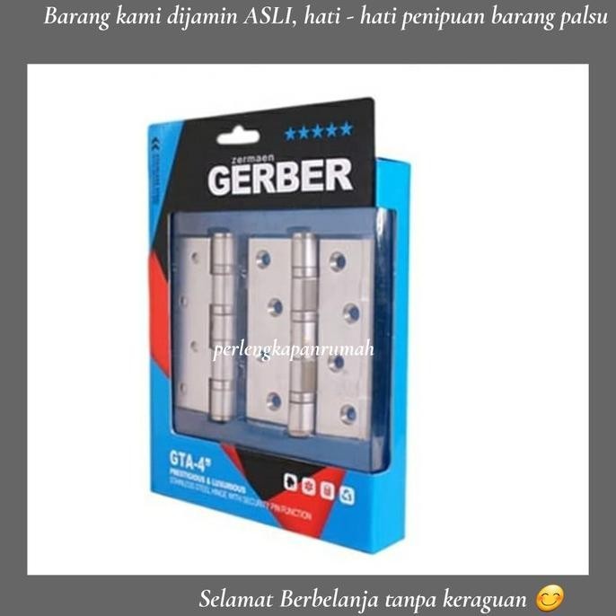 Engsel Pintu Jendela Gerber Stainless Steel Gta 4" Door Hinges Terbatas