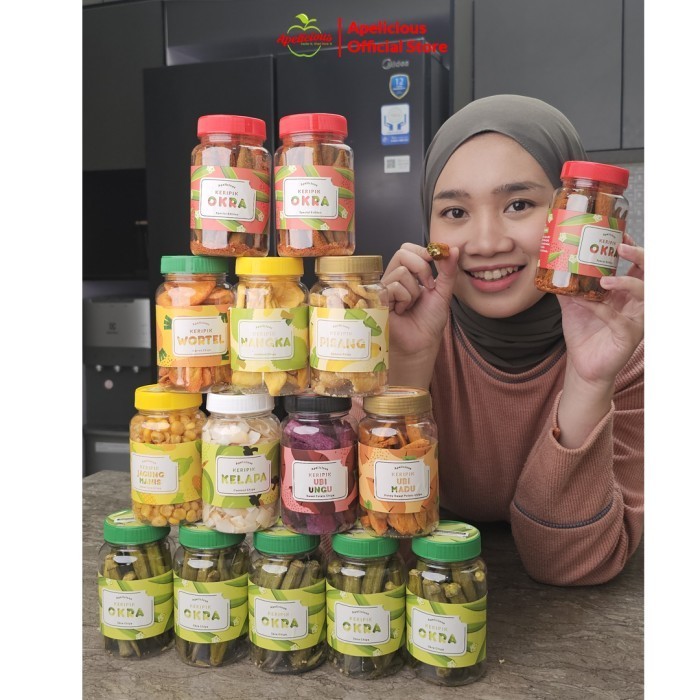 

BERMUTU APELICIOUS [GRATIS KERIPIK BUAH SAYUR] KERIPIK SAYUR OKRA 40gr