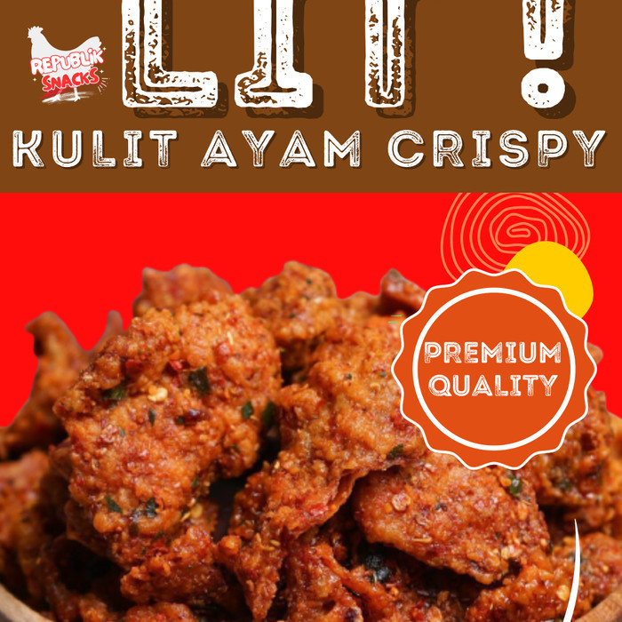

HEMAT Kulit Ayam Crispy Krispi 500gr Republik Snacks Keripik