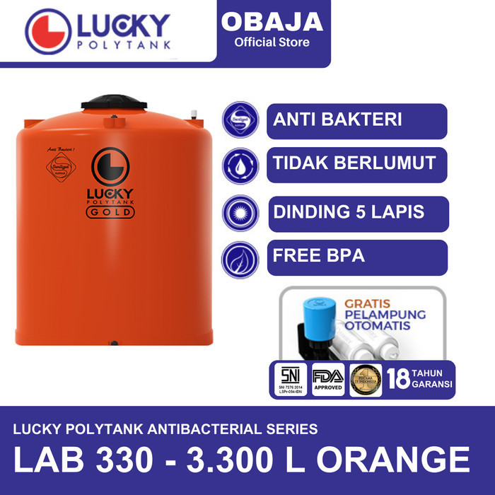 Lucky Polytank Toren / Tandon Air LAB 330 Lucky Polytank Orange