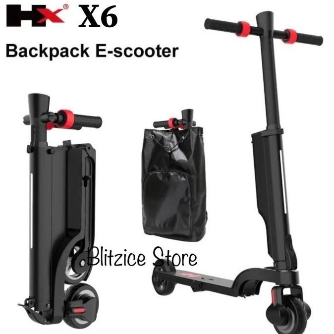 HX X6 Electric Scooter Backpack Mini Foldable Skuter Listrik Lipat