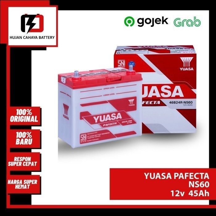 Ready Aki Mobil YUASA PAFECTA NS60 / NS-60 / NS 60 - Aki APV SERIES