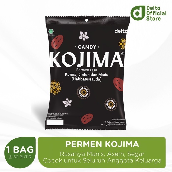 

Permen Kojima Bag 50 Butir - Kurma Jinten Habbatussauda Madu Tamarind Rasanya Asem Manis Segar