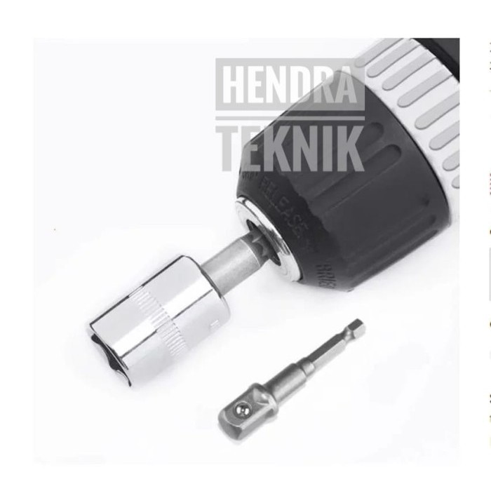 Adaptor Sok Bor 1/2" 75Mm Sambungan Soket Mata Kunci Shock Bor Sok 10 Star