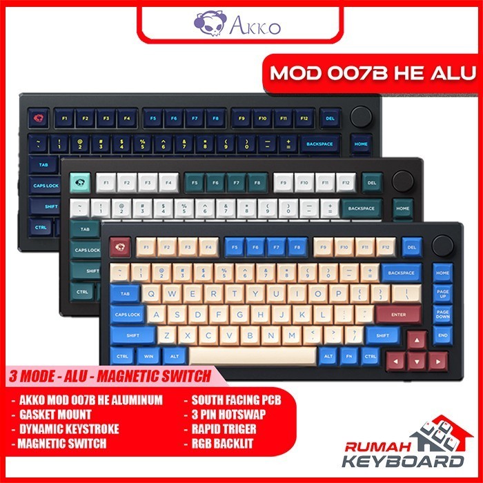 MECHANICAL KEYARD - AKKO MOD 007B HE ALUMINUM - 75% - MAGNETIC - RGB