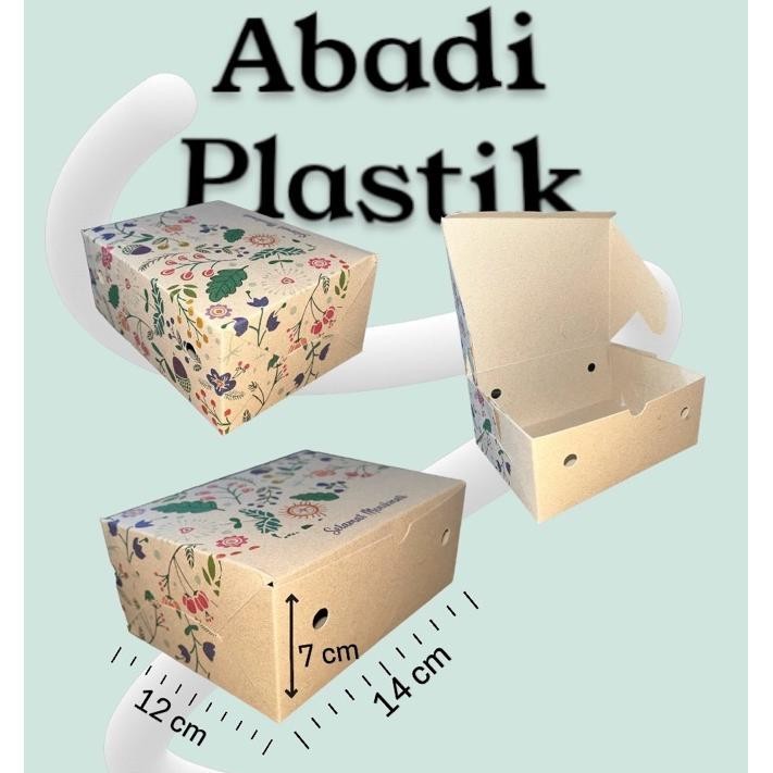 

Dus Kue Kraft Motif 12X14/Box Kue/Dus Sna -100Pcs