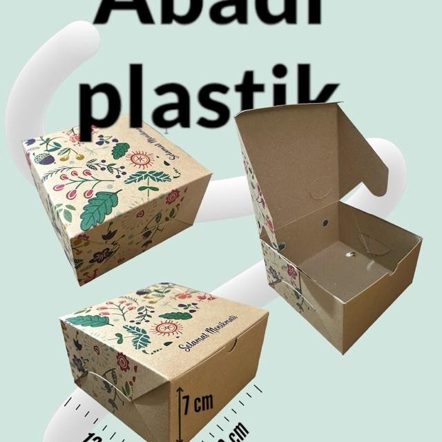 

Dus Kue Kraft Motif 12X12/Box Kue/Dus Sna -100Pcs