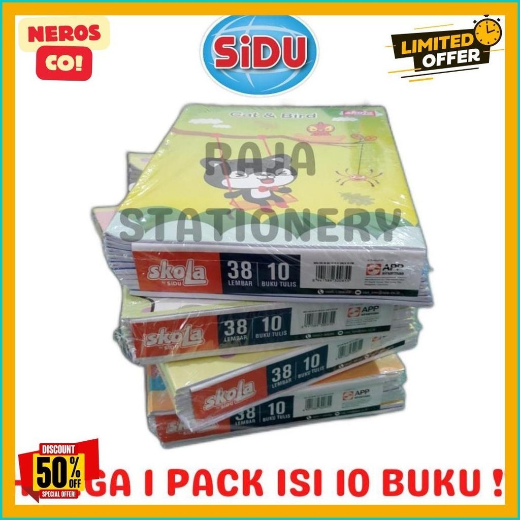

Buku Tulis 38 Lembar Garis A5 Skola By Sidu Notebook Skola By Sinar Dunia Buku Tulis Anak Sekolah Pack [10Pcs] (Lagi Viral)
