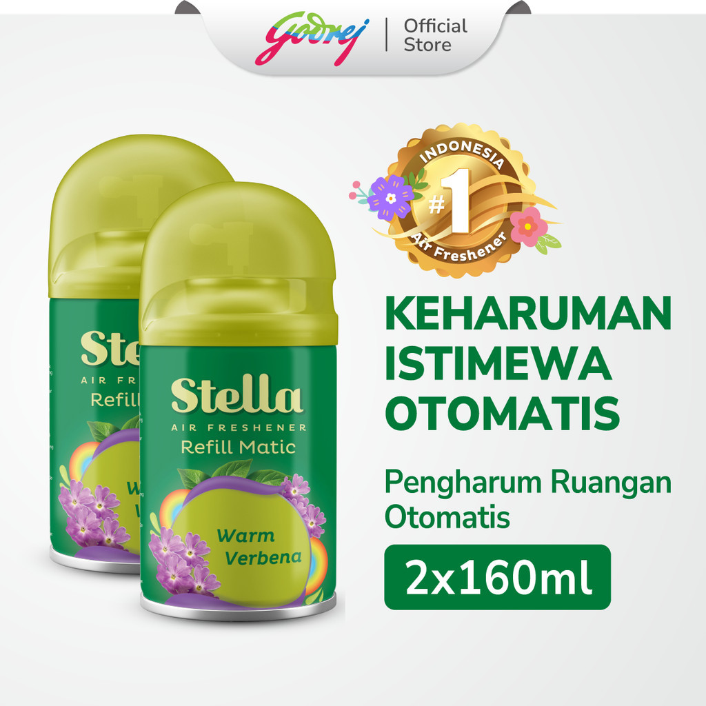 Stella Refill Matic Warm Verbena 2x 160ml - Pengharum Ruangan Otomatis