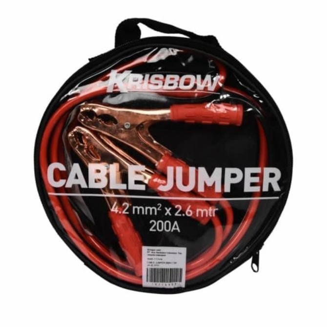 Krisbow Kabel Jumper Aki Mobil 200 A Panjang 2.6 Meter