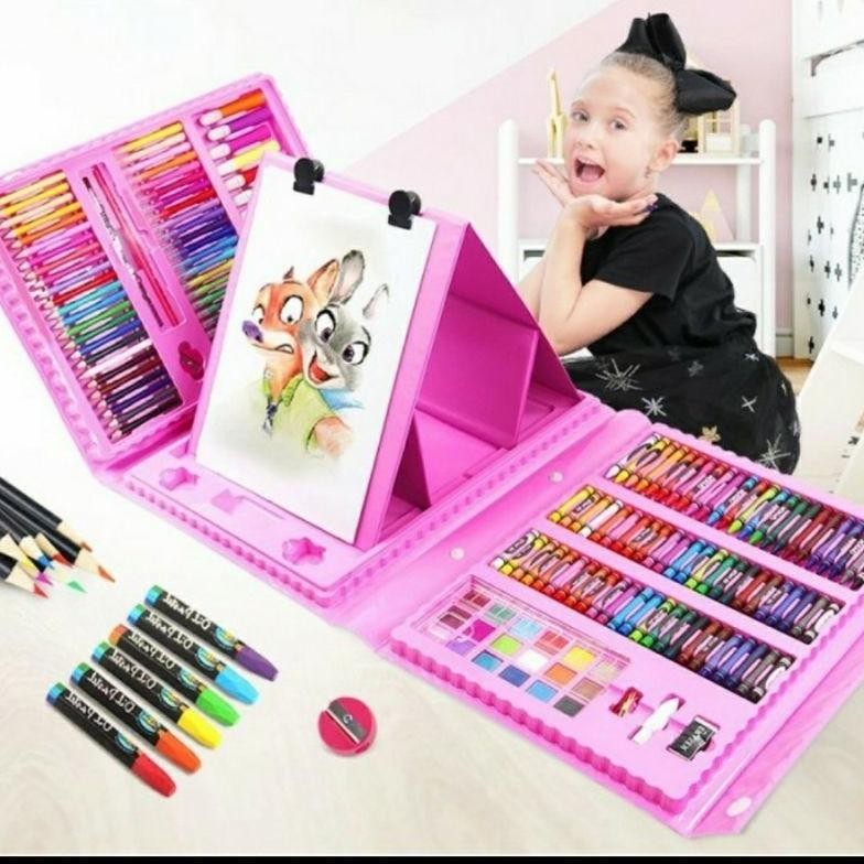 

H-4 Crayon Anak Set 208 Pcs Pensil Warna Alat Tulis Set Crayon 208 Pcs / Crayon 150 Pcs Gratis Ongkir