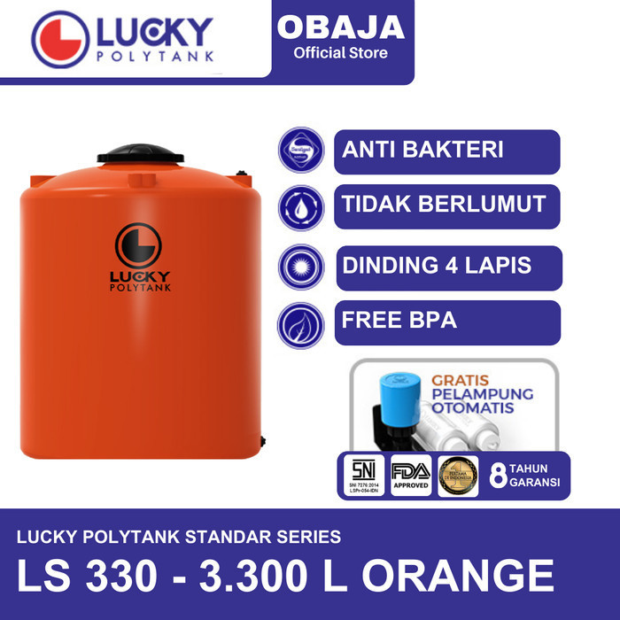 Lucky Polytank Toren / Tandon Air LS 330 Lucky Polytank Orange