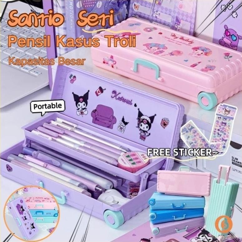 

Diskon Penjual LokalSanrio Seri Anime Kartun Pensil Kasus Troli Kotak Alat Tulis Large Capacity Kotak Pensil School Supplies Tempat Bag Murah