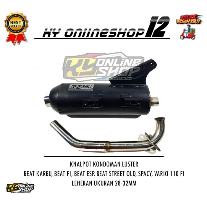 Ready KNALPOT KONDOMAN BOR-BORAN BEAT F1 / RZ PRO ALL SPEK MESIN ORIGINAL ;