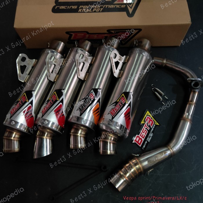Ready knalpot racing Best3 vespa matic sprint Primavera LX dan s