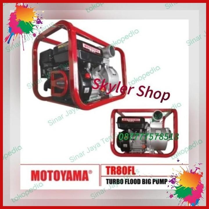 (SJT) POMPA ALKON MOTOYAMA BIG PUMP TURBO TR 80FL POMPA AIR MOTOYAMA 3 INCH