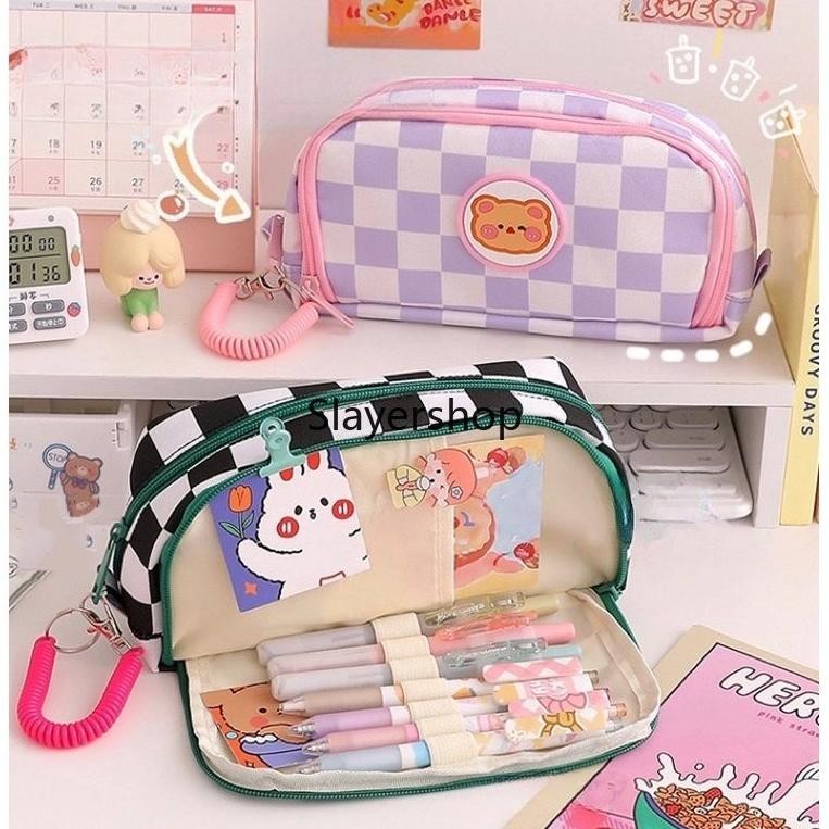 

Kotak Pensil Sleting Korea Aesthetic Lucu Import / Tempat pensil / Premium / Kotak-kotak / Ritsleting / Kompartmen / Imut / Imut / kelinci / kelinci / beruang