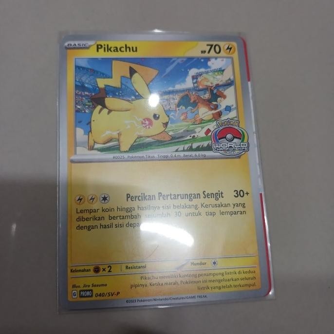 PIKACHU WCS 2023 POKEMON WORLD CHAMPIONSHIP 2023 TCG POKEMON INDONESIA HIGH QUALITY