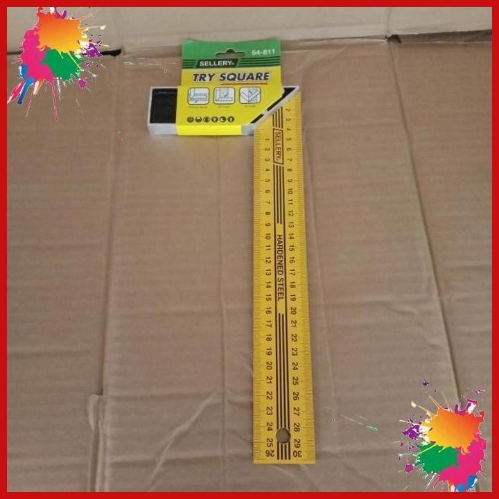 

(EPJ) PENGGARIS SIKU TUKANG 30CM SELLERY TRY SQUARE 54-811 300X130MM