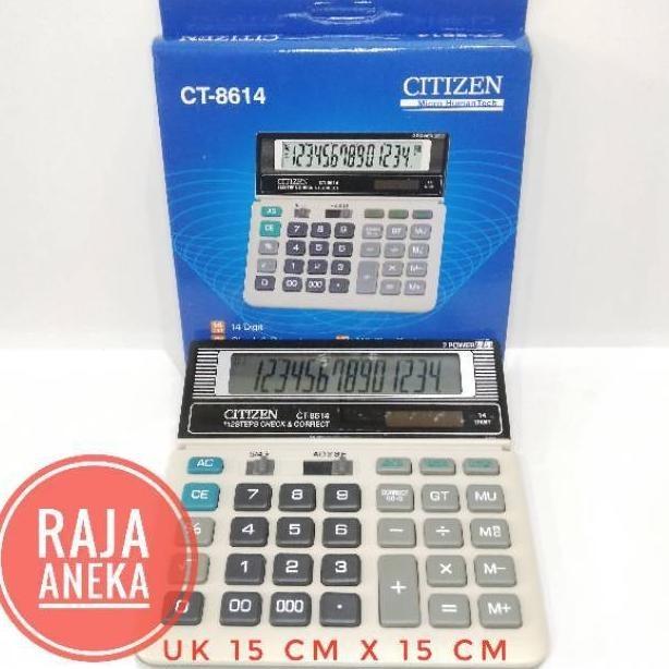 

fn-56 Kalkulator Citizen Ct 8614 . Kalkulator Citizen 14 Digit Calculator dengan 000 tiga nol 0 CT8614 Murah
