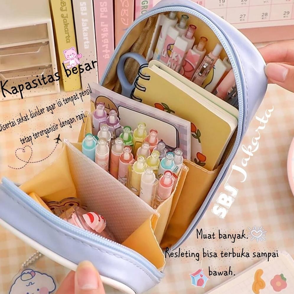 

rq-56 Tempat pensil anak perempuan cewek Pencil case besar waterproof Kawaii Kotak Pensil Japanese design Murah