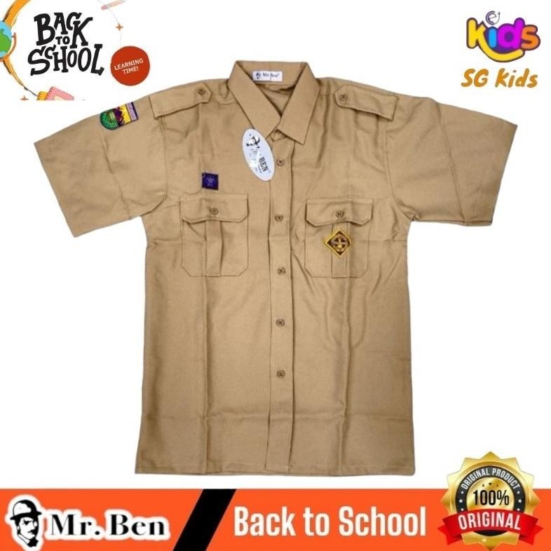 

VE29 MR.BEN Baju Kemeja SMP SMA Pramuka Rapilo SNI Lengan Pendek Laki Laki // Baju Pramuka // SERAGAM SEKOLAH Original